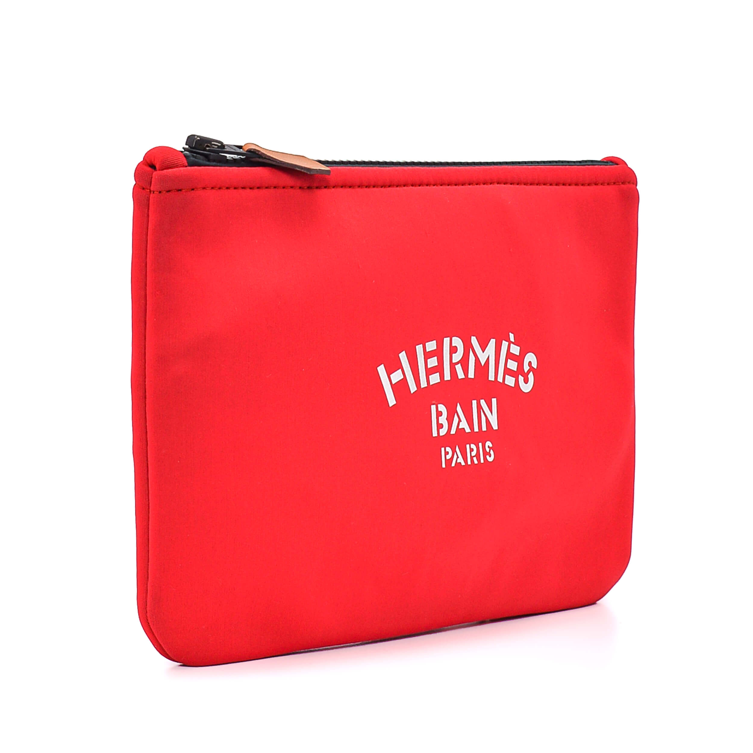 Hermes -  Red Scuba Small Neo Bain Pouch